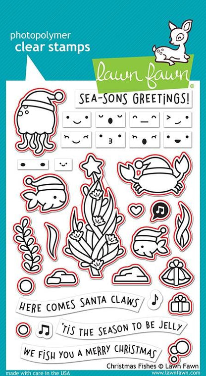 Lawn Fawn - Christmas Fishes - Lawn Cuts