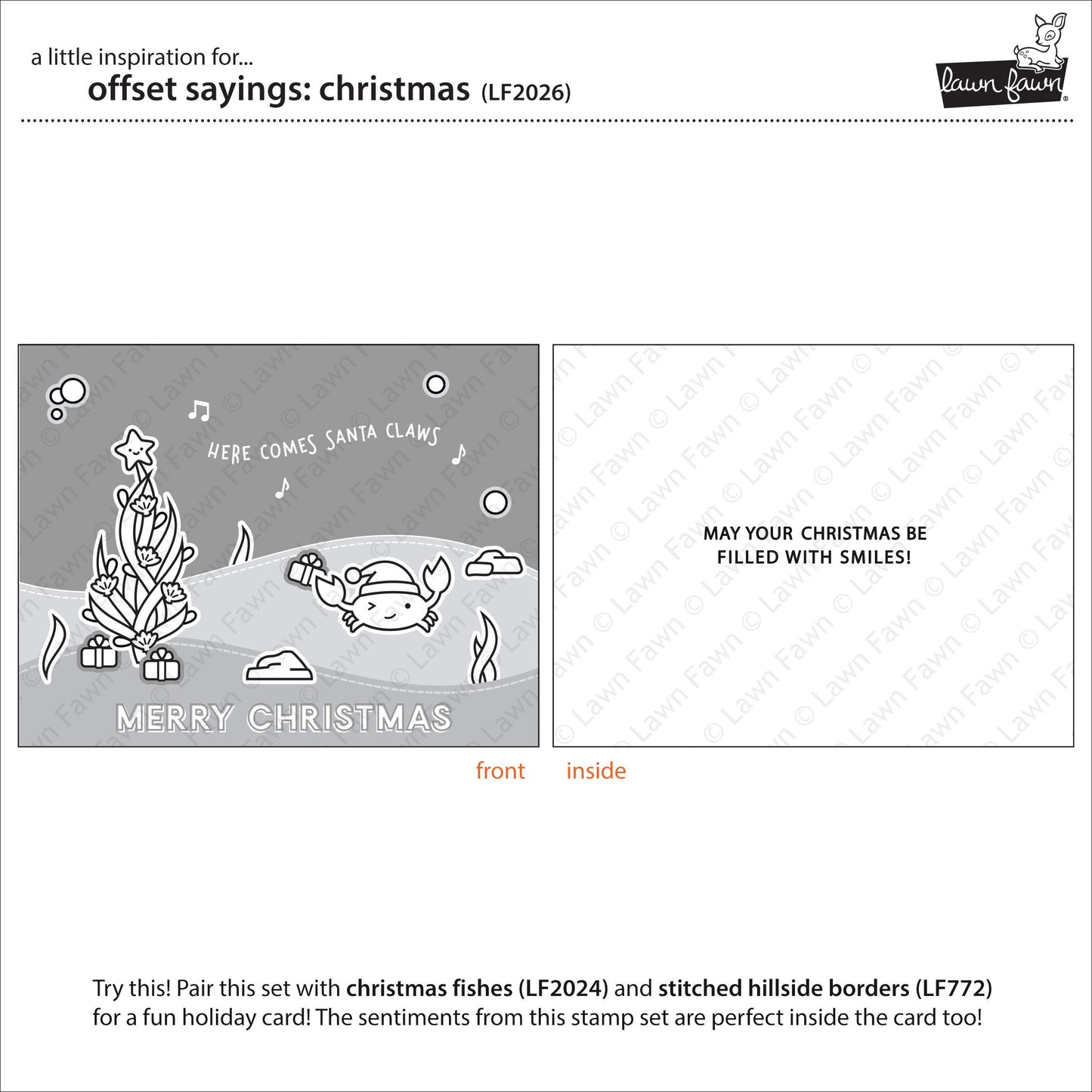 Lawn Fawn - Offset Sayings: Christmas