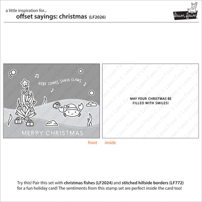 Lawn Fawn - Offset Sayings: Christmas