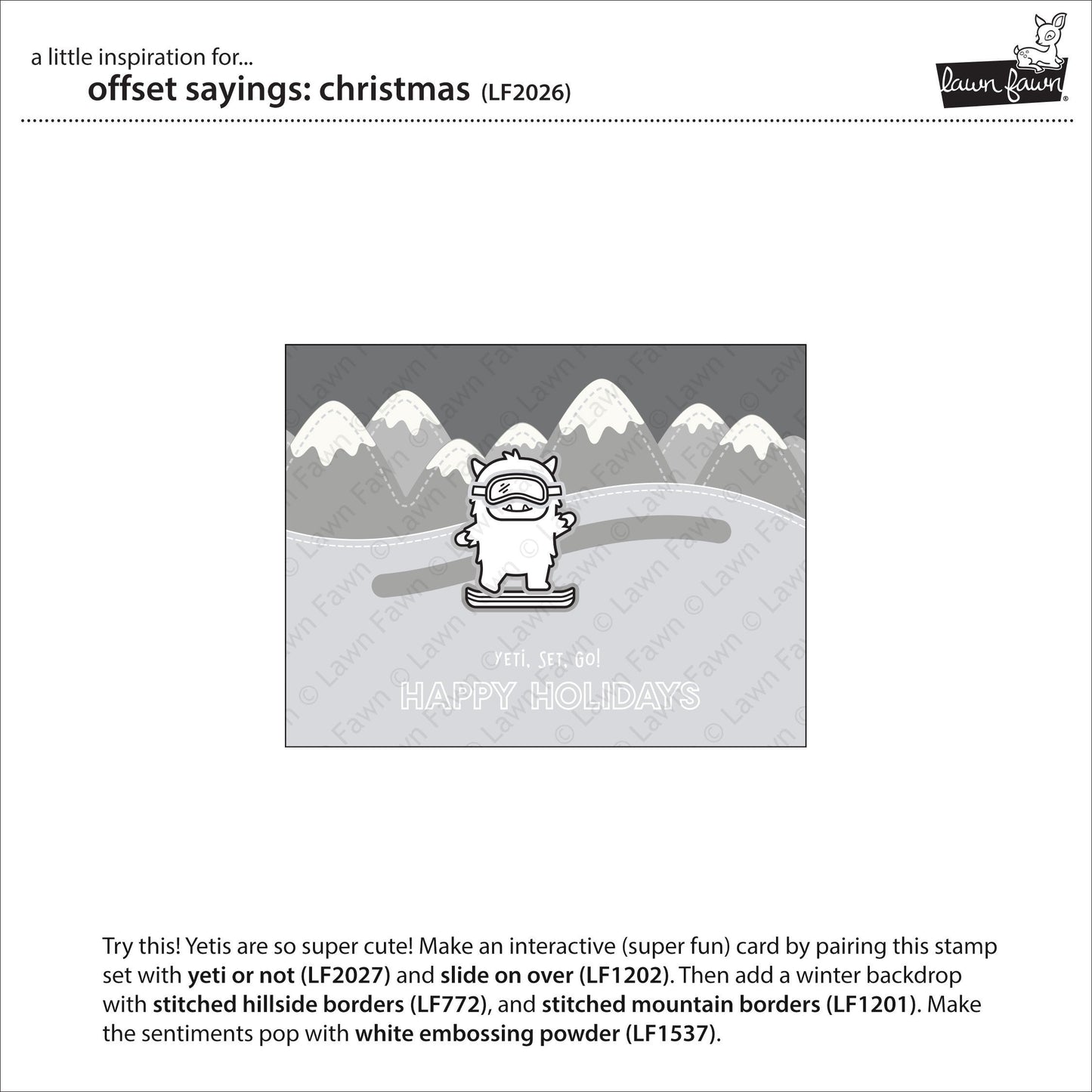 Lawn Fawn - Offset Sayings: Christmas