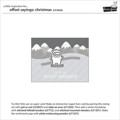 Lawn Fawn - Offset Sayings: Christmas
