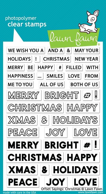 Lawn Fawn - Offset Sayings: Christmas