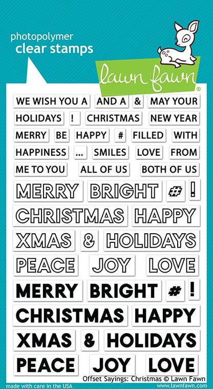 Lawn Fawn - Offset Sayings: Christmas