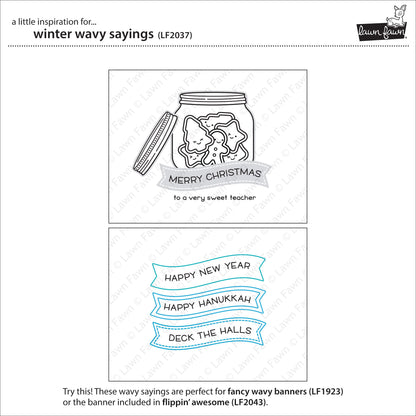 Lawn Fawn - Winter Wavy Sayings