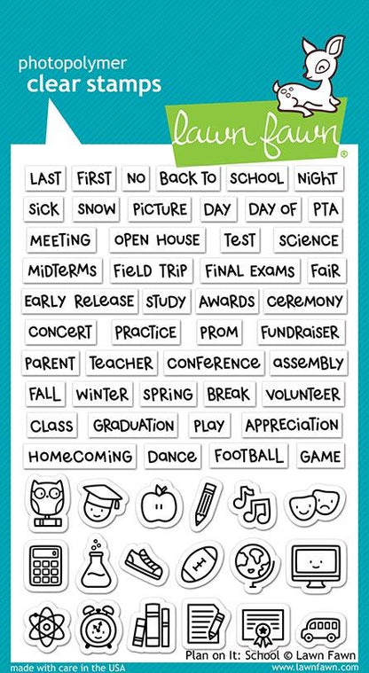 Lawn Fawn - Plan On It: School