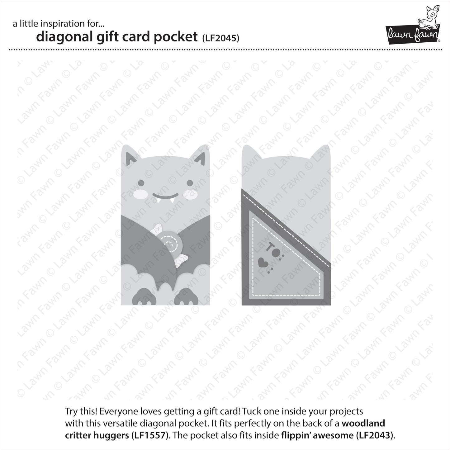 Lawn Fawn - Diagonal Gift Card Pocket