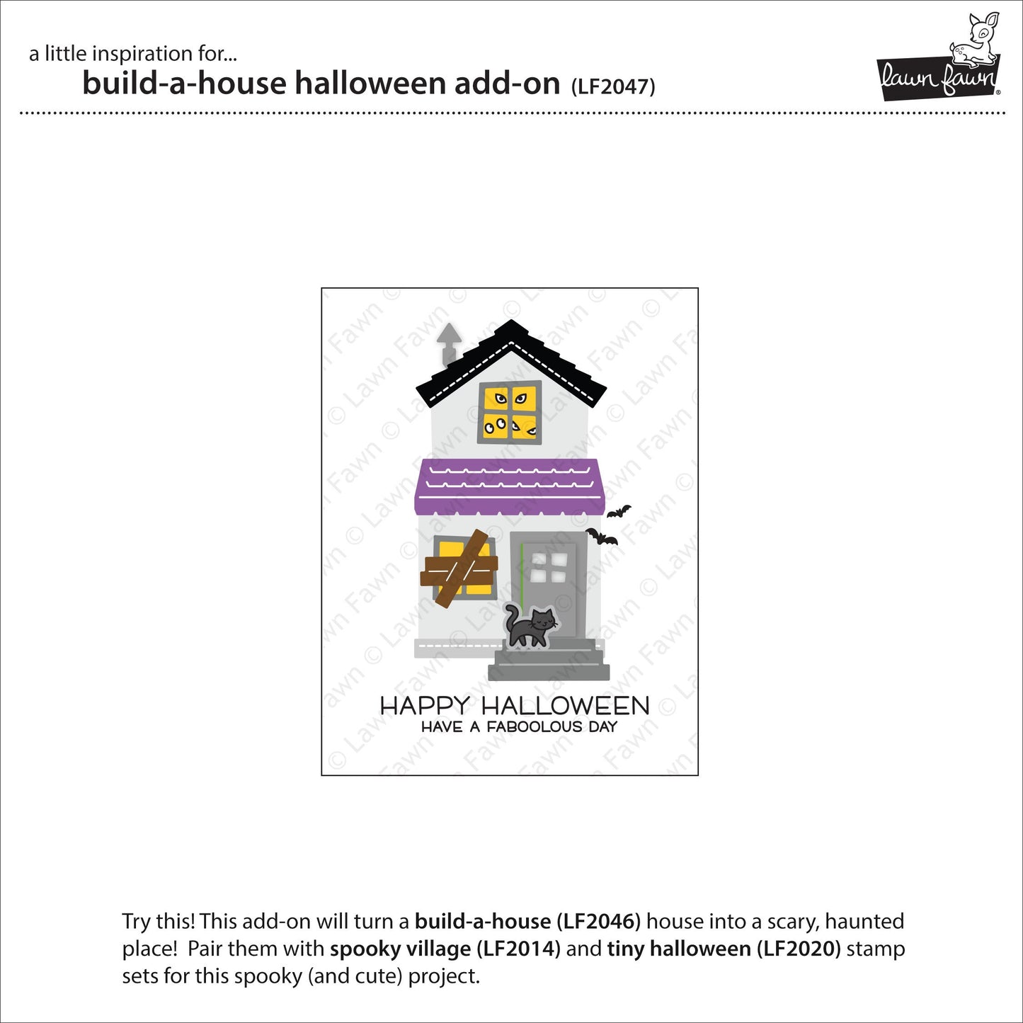 Lawn Fawn - Build-a-House Halloween Add-On