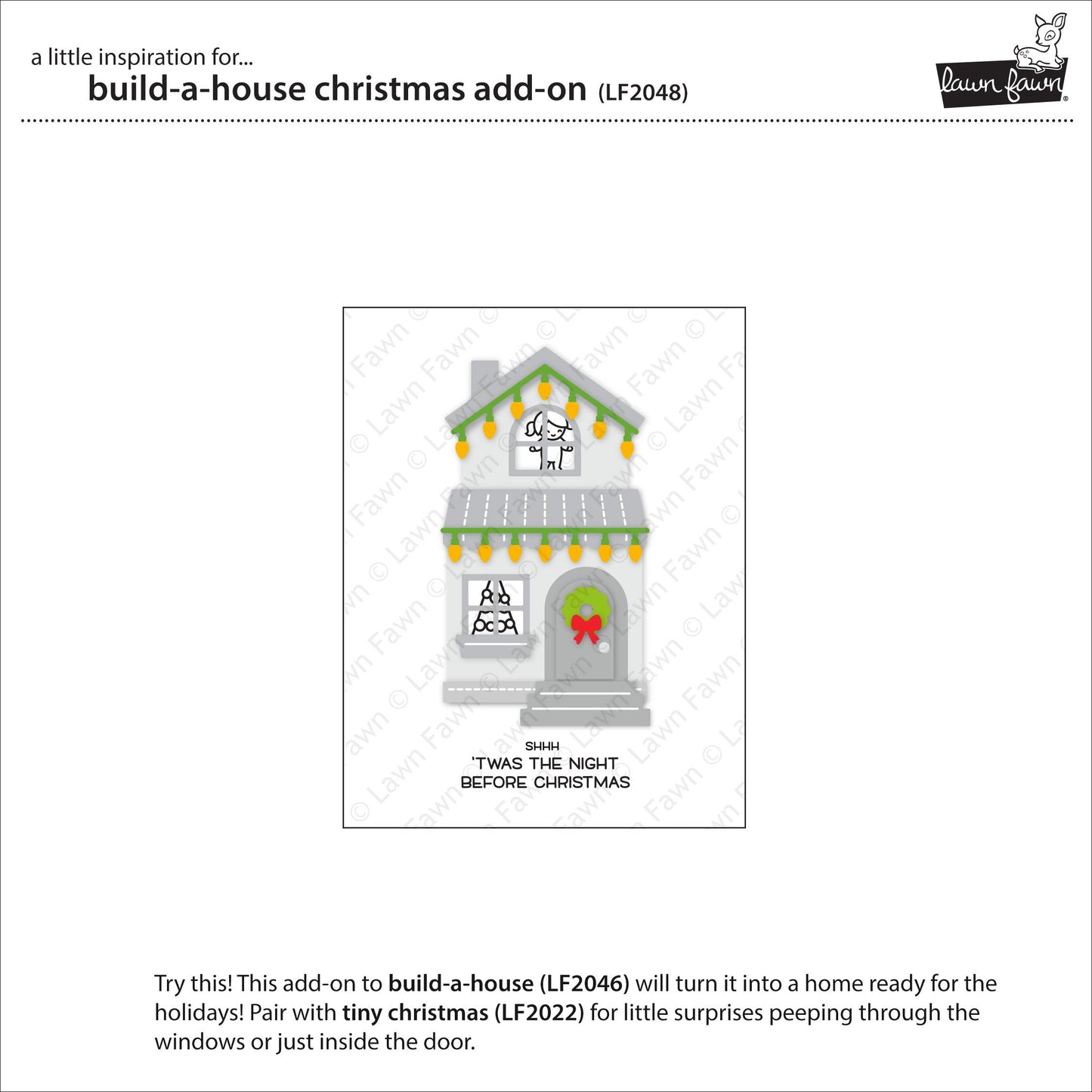 Lawn Fawn - Build-a-House Christmas Add-On