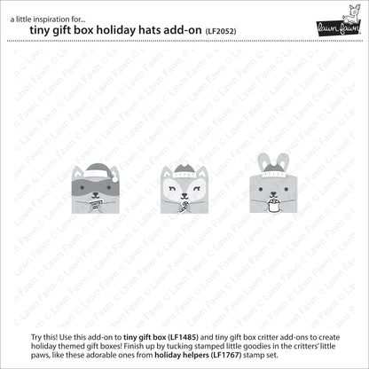 Lawn Fawn - Tiny Gift Box Holiday Hats Add-On