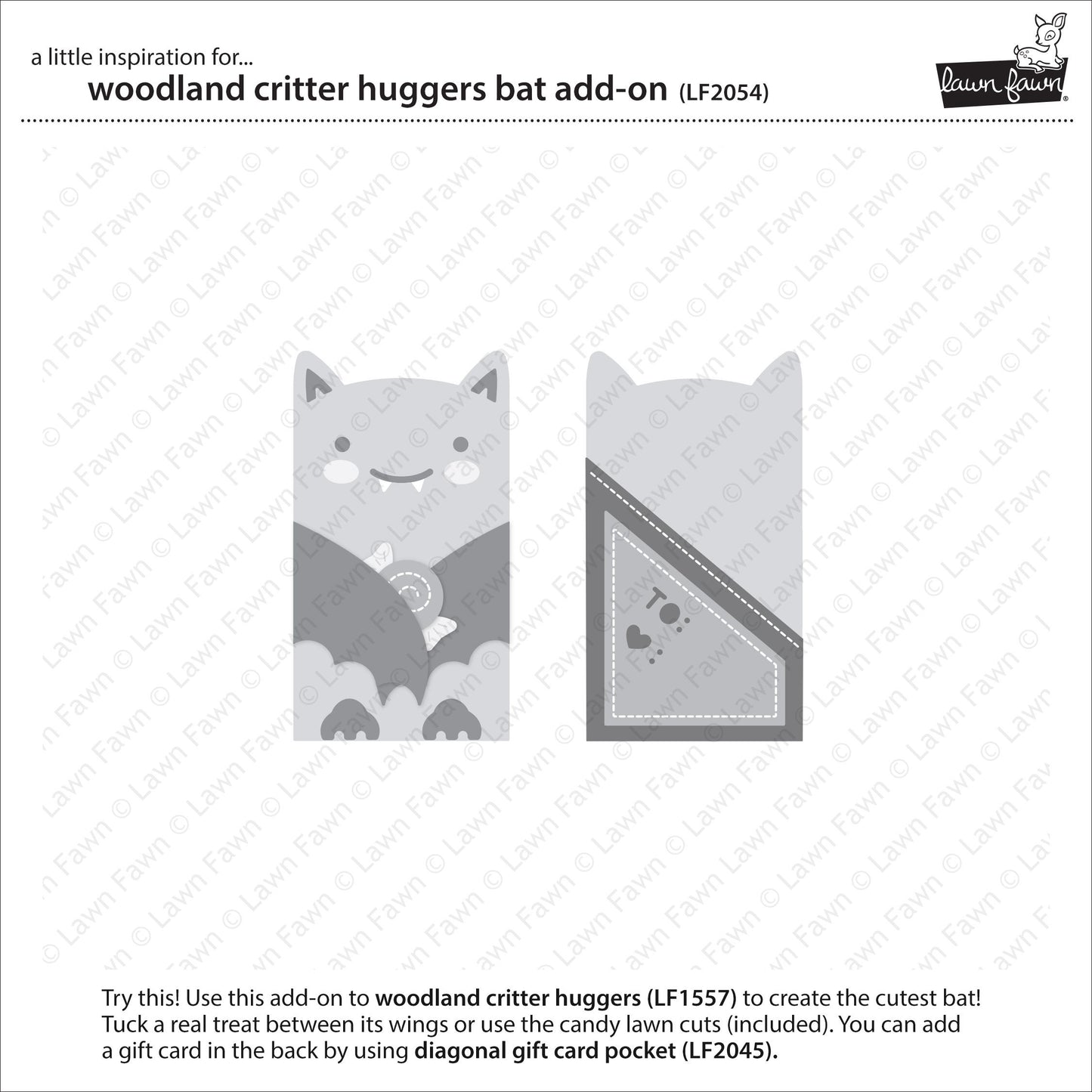 Lawn Fawn - Woodland Critter Huggers Bat Add-On