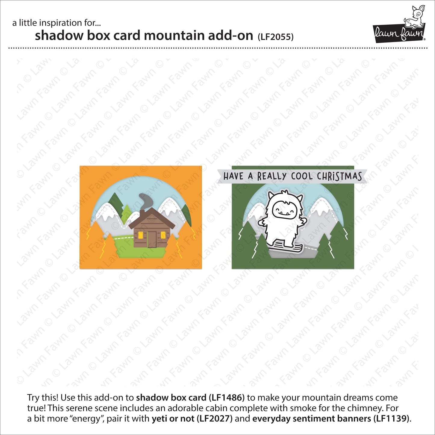 Lawn Fawn - Shadow Box Card Mountain Add-On