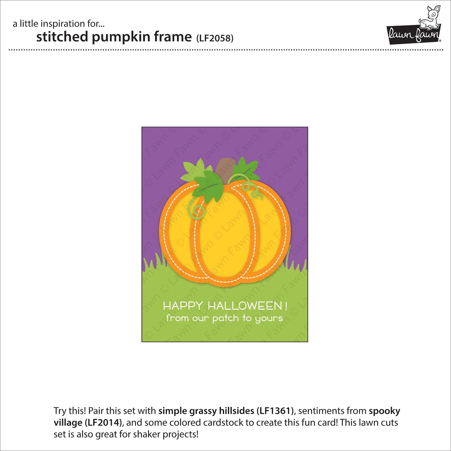 Lawn Fawn - Stitched Pumpkin Frame