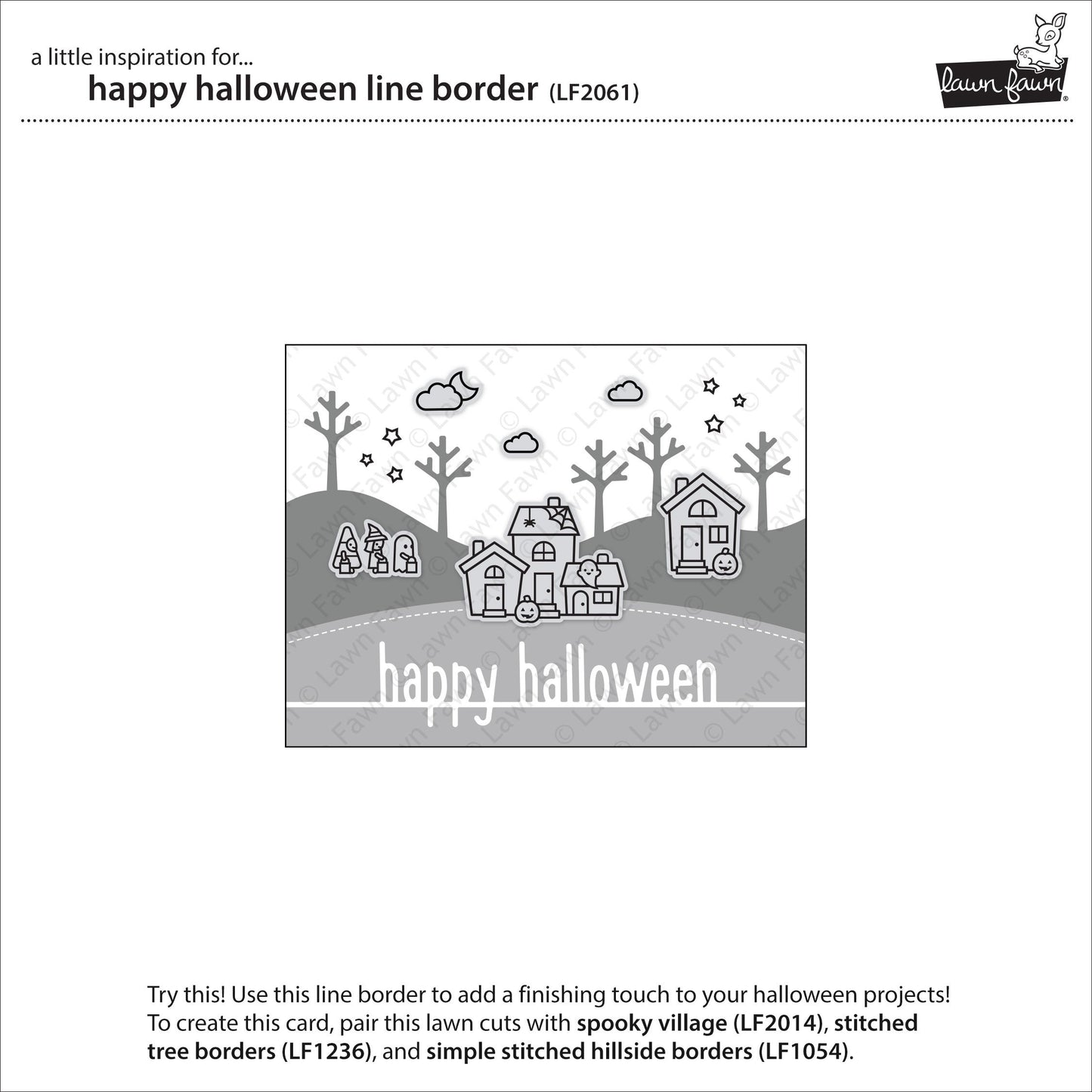 Lawn Fawn - Happy Halloween Line Border