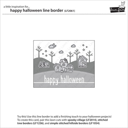 Lawn Fawn - Happy Halloween Line Border