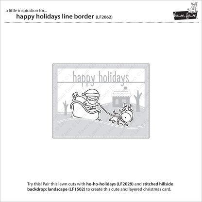 Lawn Fawn - Happy Holidays Line Border