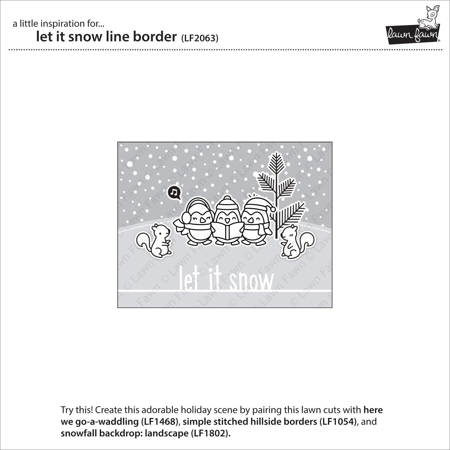 Lawn Fawn - Let It Snow Line Border