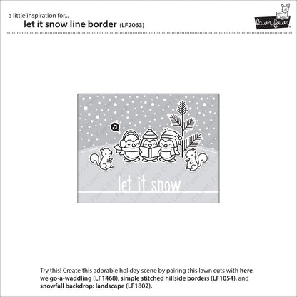 Lawn Fawn - Let It Snow Line Border