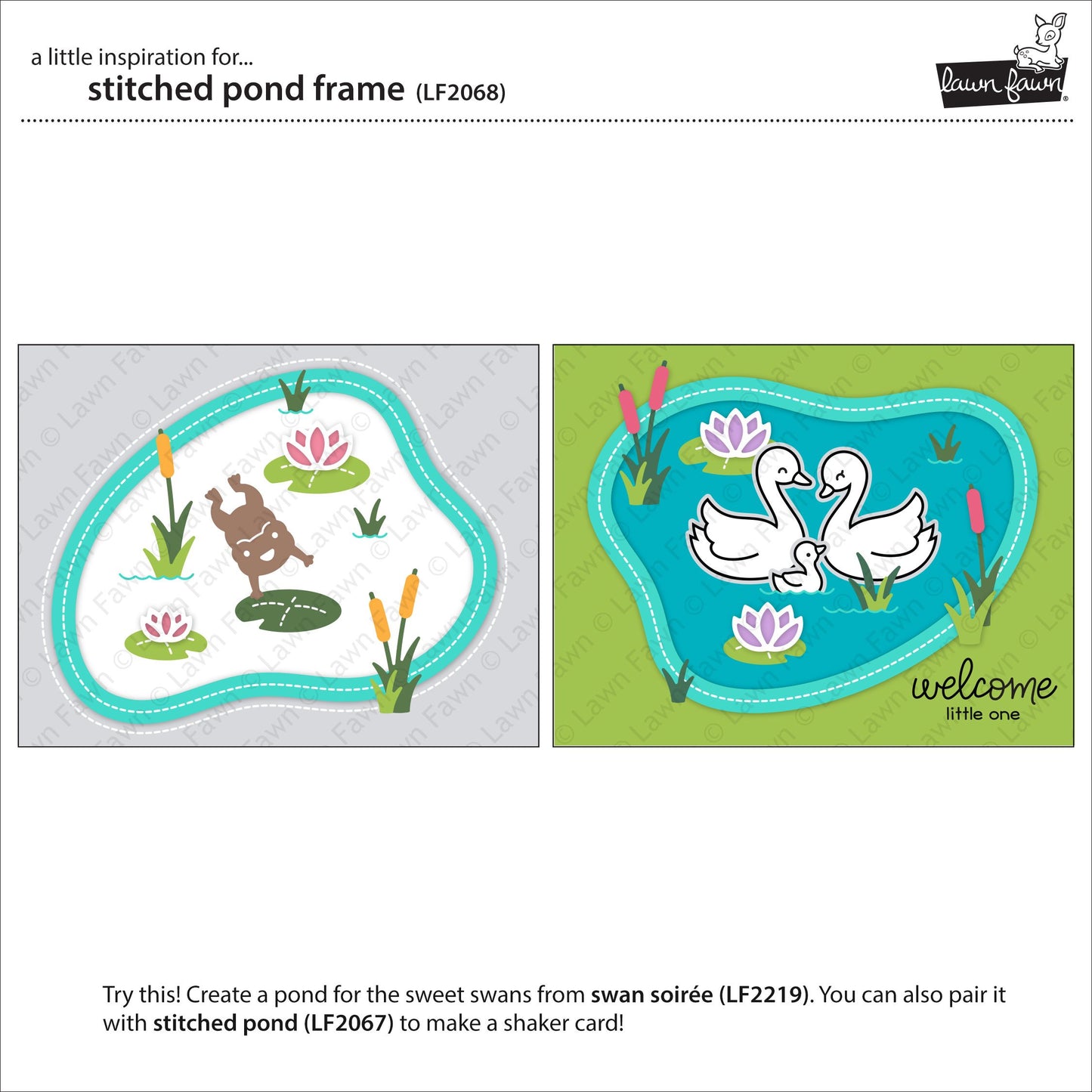 Lawn Fawn - Stitched Pond Frame
