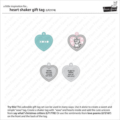 Lawn Fawn - Heart Shaker Gift Tag