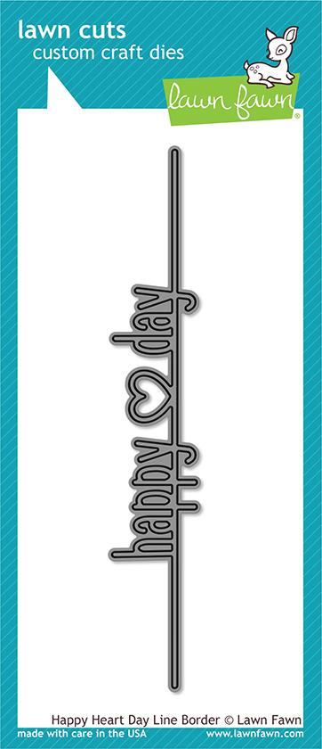 Lawn Fawn - Happy Heart Day Line Border
