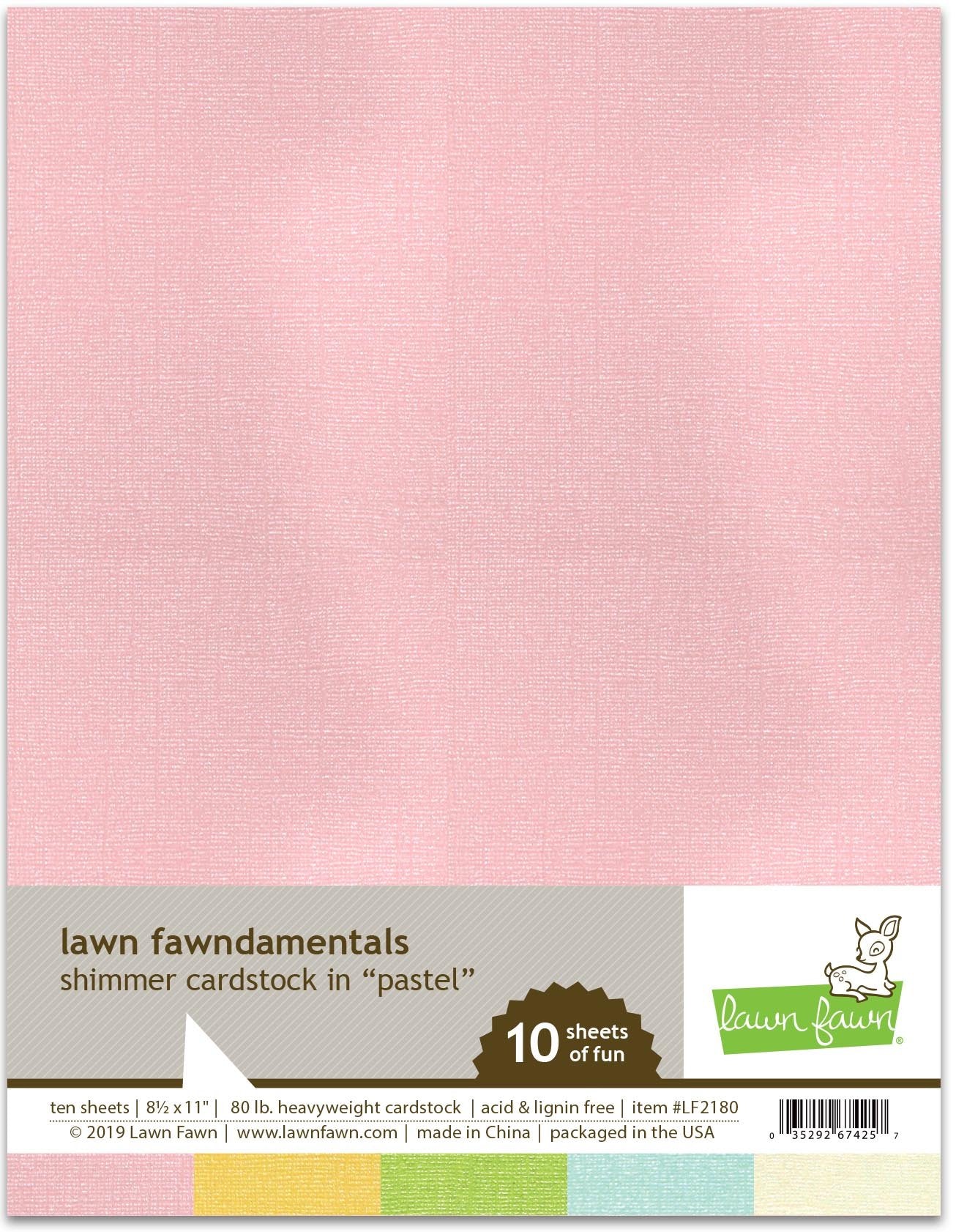 Lawn Fawn - Shimmer Cardstock - Pastel