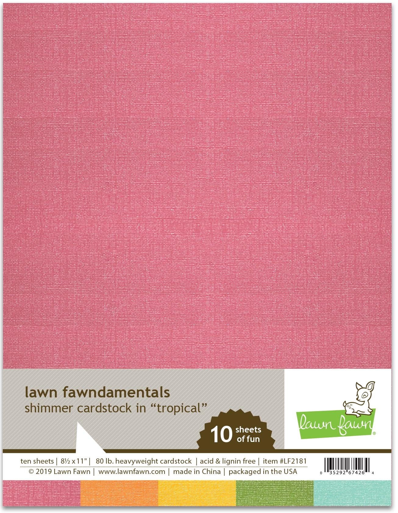 Lawn Fawn - Shimmer Cardstock - Tropical