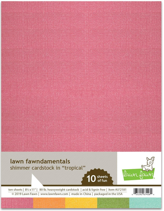 Lawn Fawn - Shimmer Cardstock - Tropical