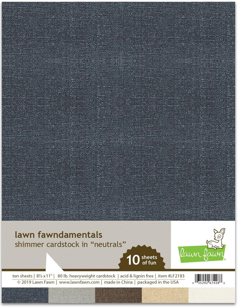 Lawn Fawn - Shimmer Cardstock - Neutrals