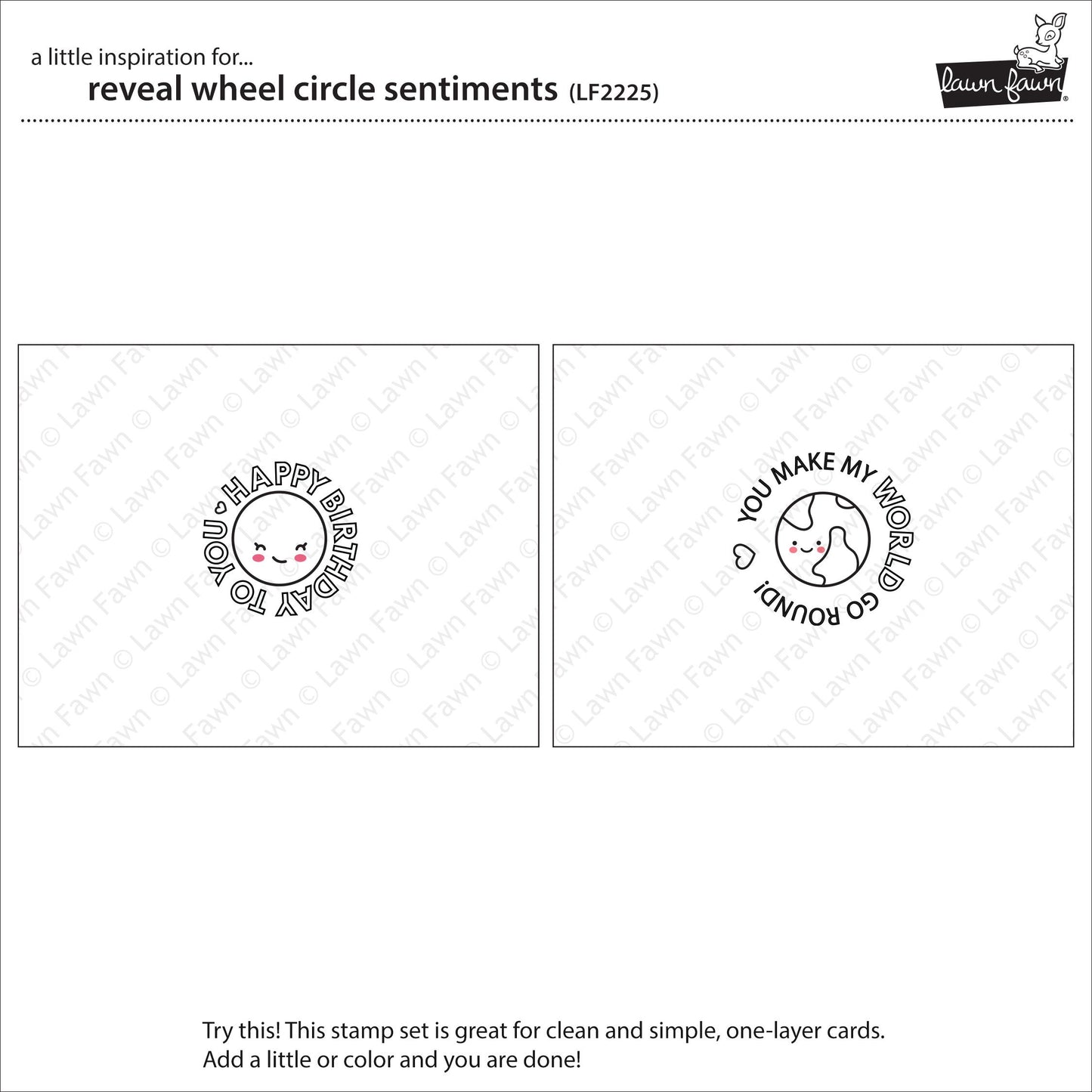 Lawn Fawn - Reveal Wheel Circle Sentiments