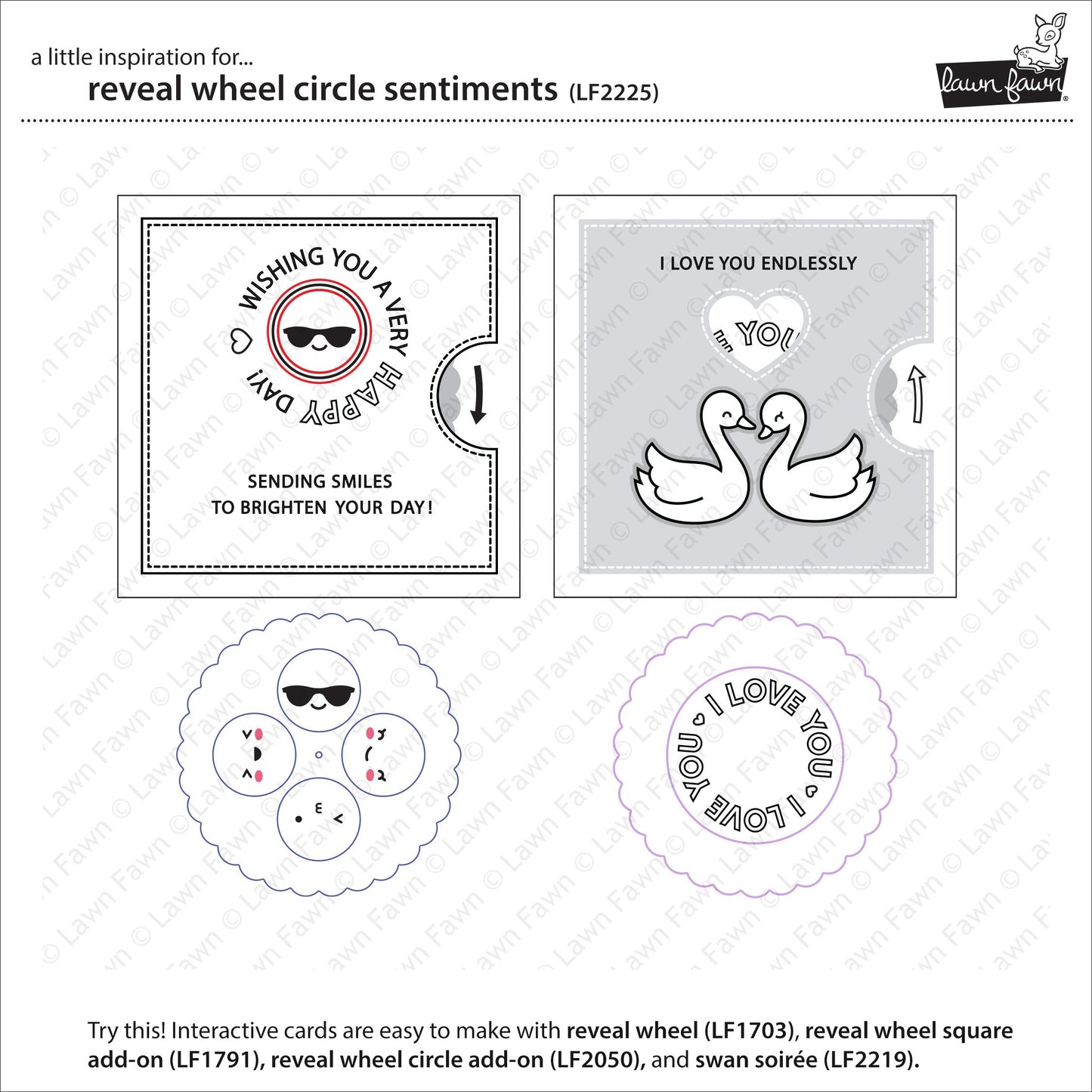 Lawn Fawn - Reveal Wheel Circle Sentiments