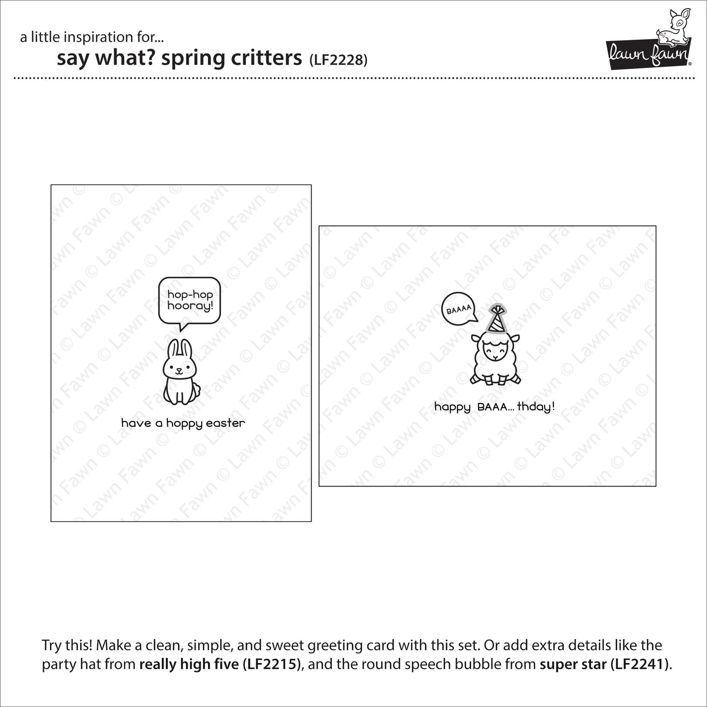Lawn Fawn - Say What? Spring Critters