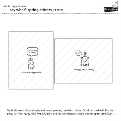 Lawn Fawn - Say What? Spring Critters