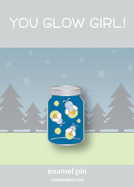 Lawn Fawn - You Glow Girl Enamel Pin