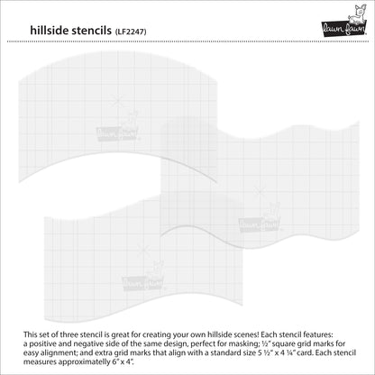 Lawn Fawn - Hillside Stencils (3pcs)
