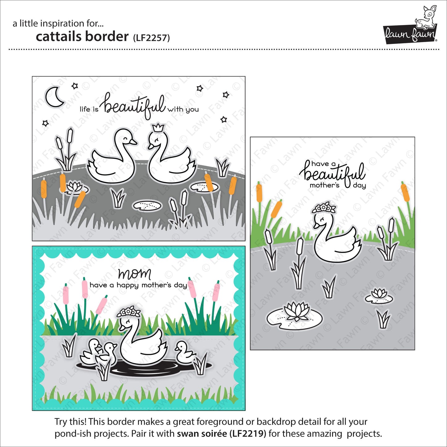 Lawn Fawn - Cattails Border
