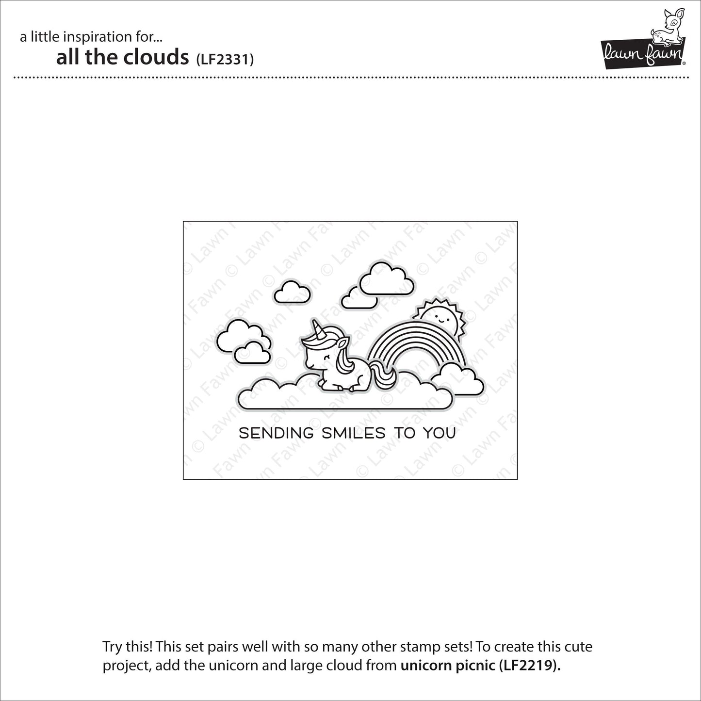 Lawn Fawn - All The Clouds