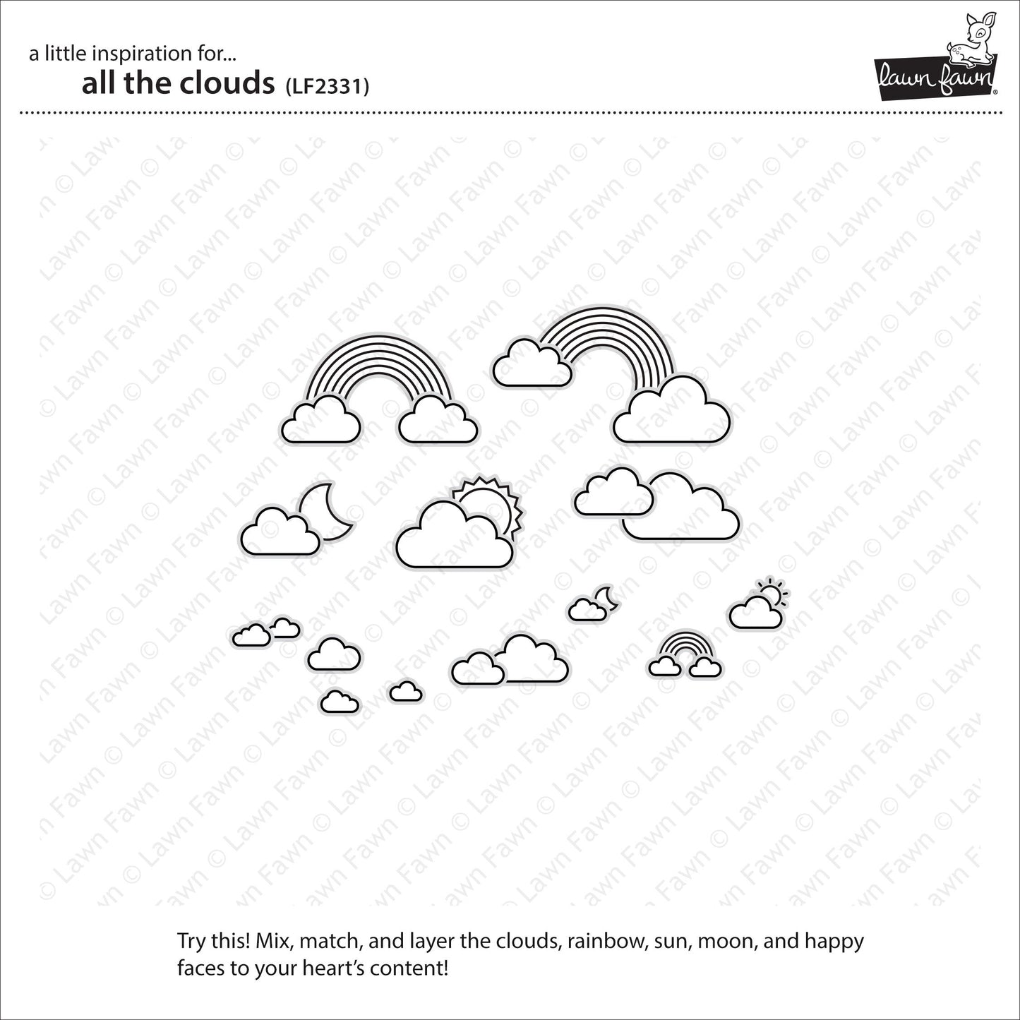 Lawn Fawn - All The Clouds