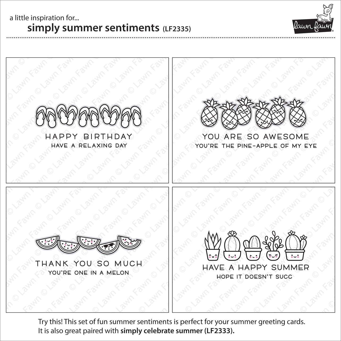 Lawn Fawn - Simply Summer Sentiments