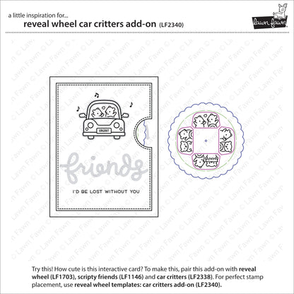 Lawn Fawn - Reveal Wheel Car Critters Add-On