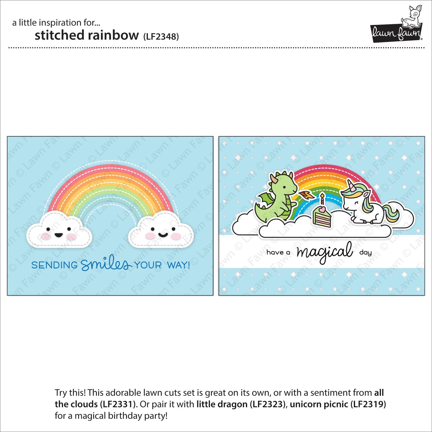 Lawn Fawn - Stitched Rainbow