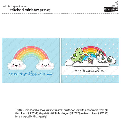 Lawn Fawn - Stitched Rainbow