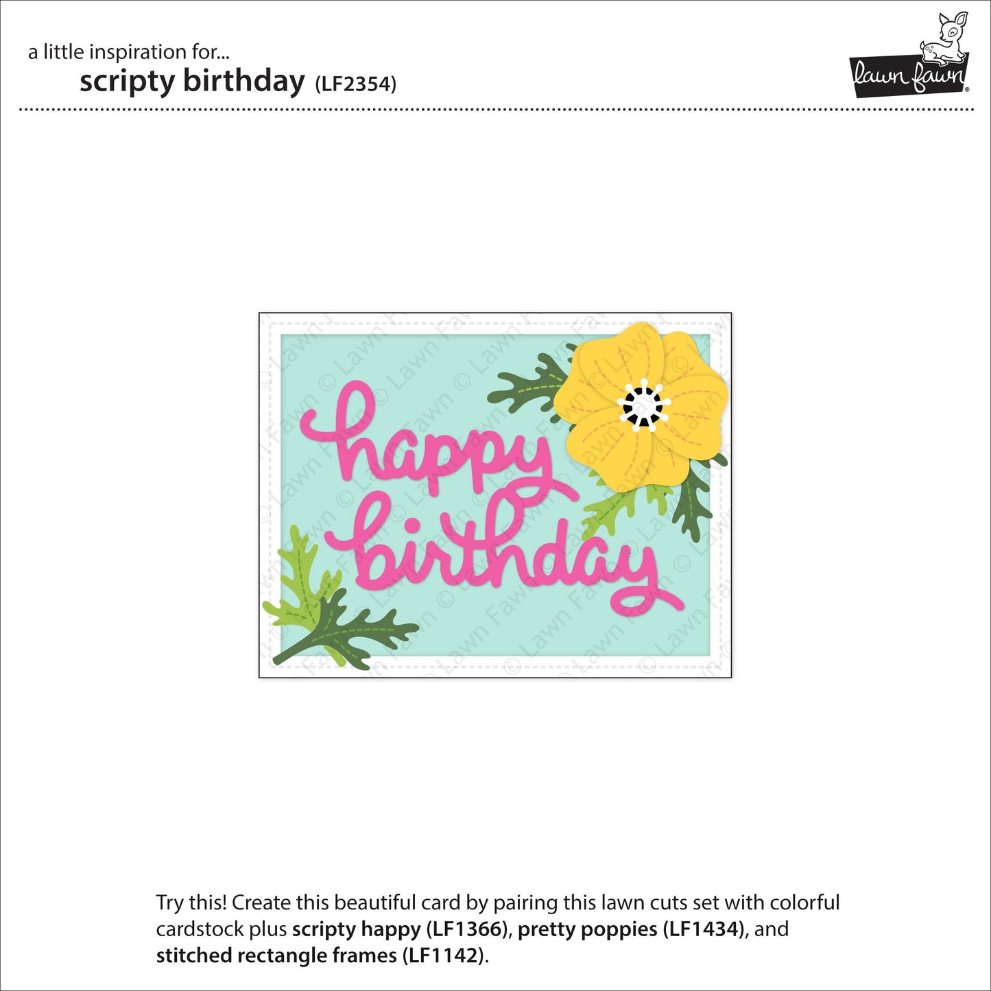 Lawn Fawn - Scripty Birthday