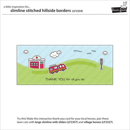 Lawn Fawn - Slimline Stitched Hillside Borders