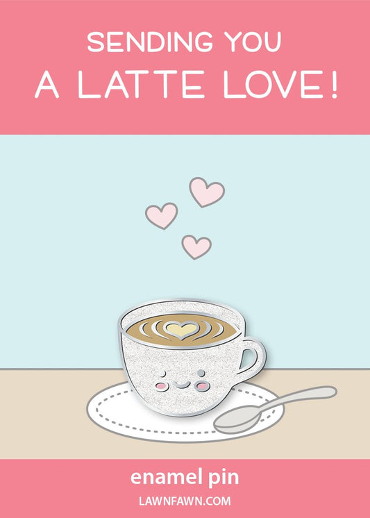 Lawn Fawn - a Latte Love Enamel Pin