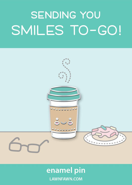 Lawn Fawn - Smiles To-Go Enamel Pin