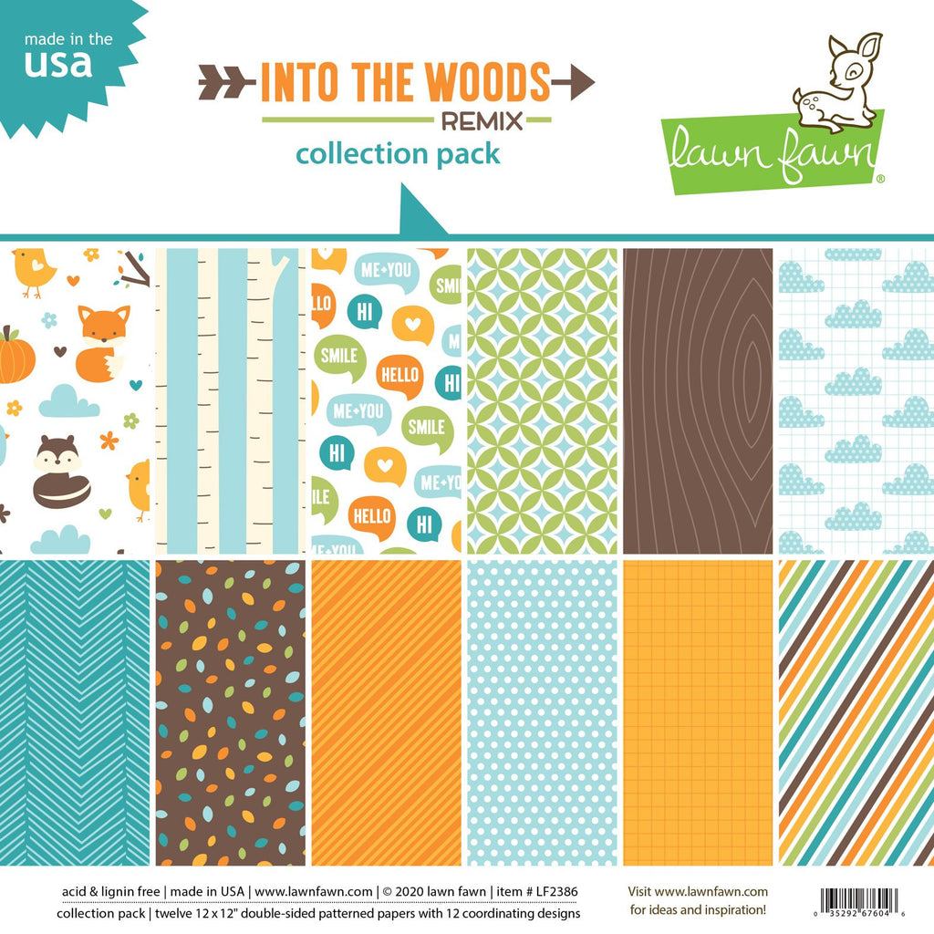 Lawn Fawn - Into The Woods Remix Collection Pack 12x12"