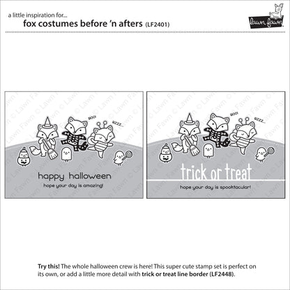 Lawn Fawn - Fox Costumes Before 'n Afters