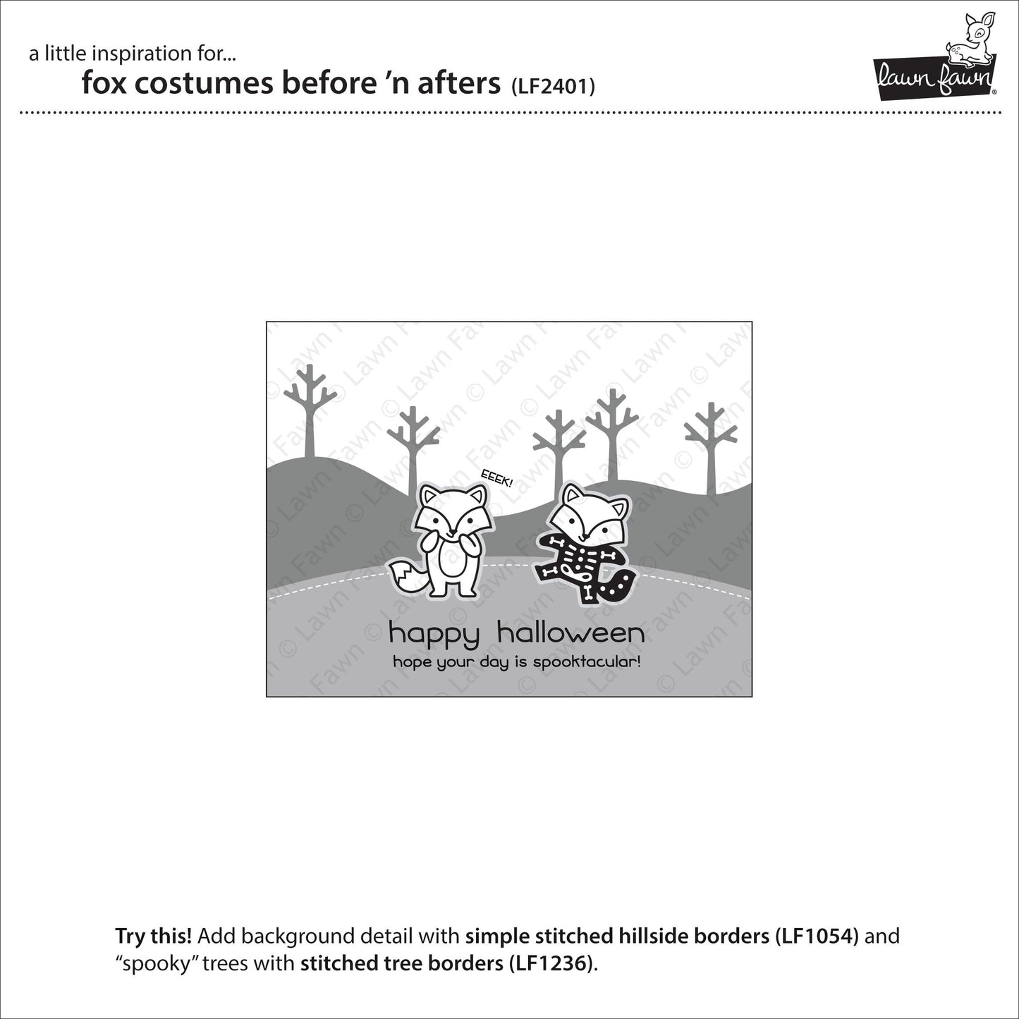 Lawn Fawn - Fox Costumes Before 'n Afters