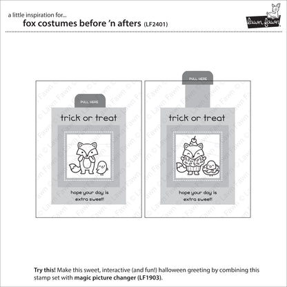 Lawn Fawn - Fox Costumes Before 'n Afters