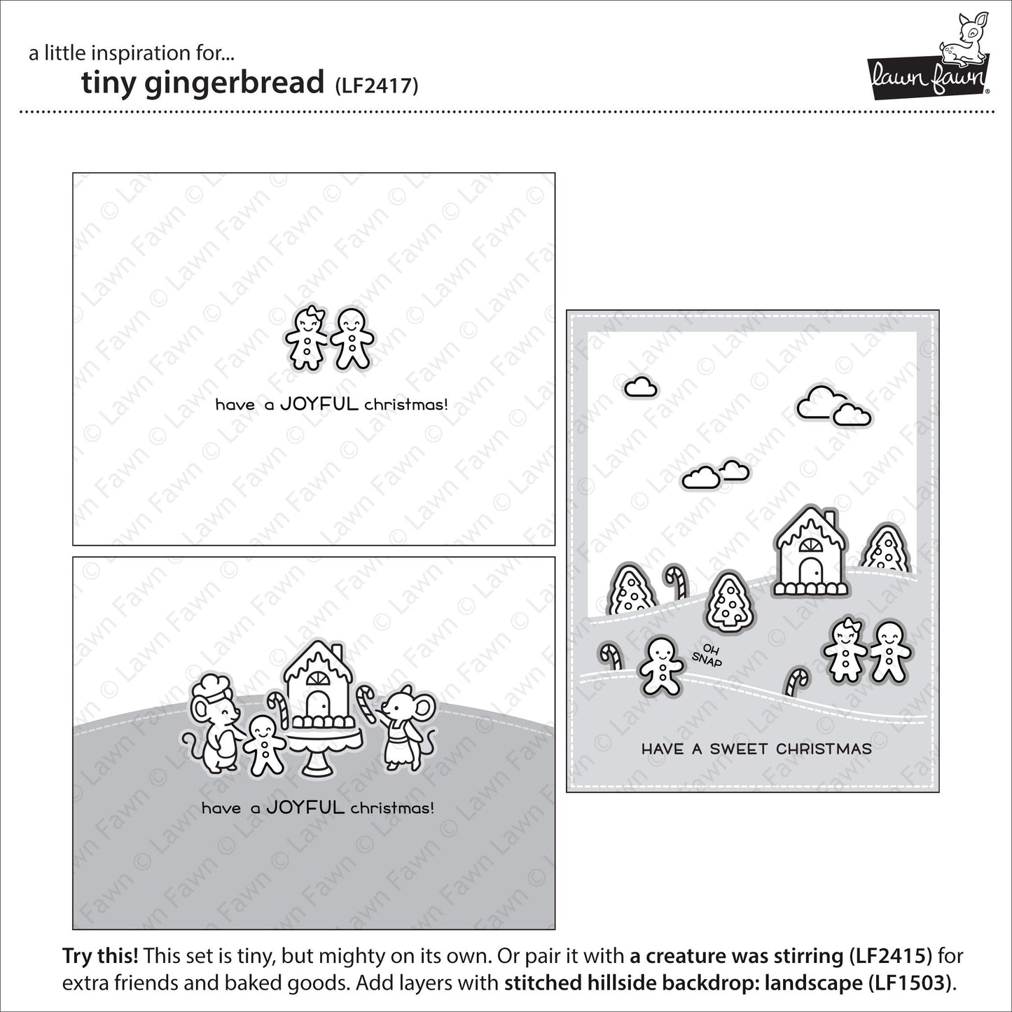 Lawn Fawn - Tiny Gingerbread